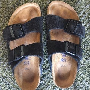 Birkenstock black suede 35