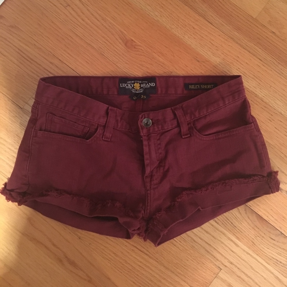 Lucky Brand Riley Shorts Maroon