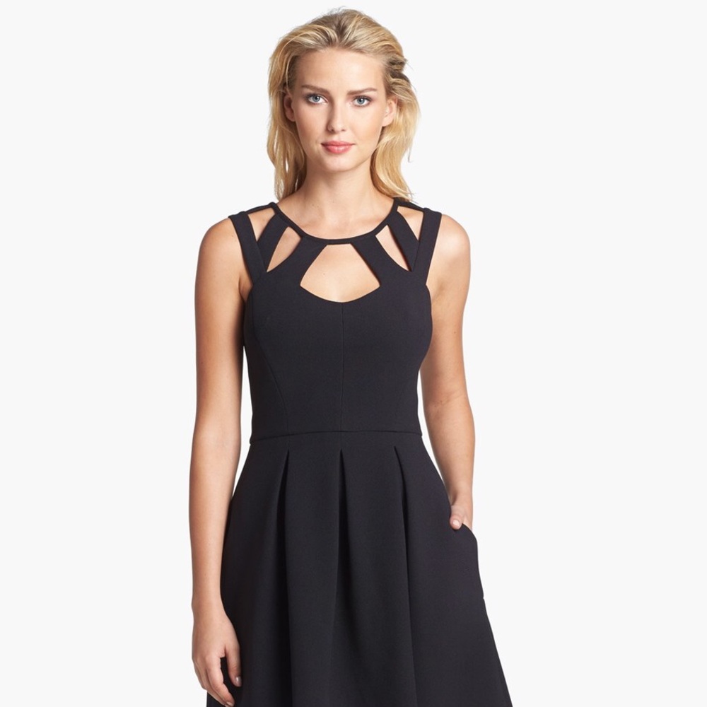Betsey Johnson Fit & Flare Cutout Dress