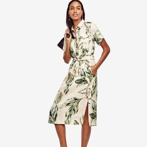 Safari tropical palm leaf dress