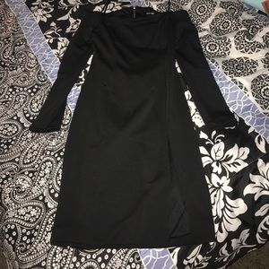 black cut out dress