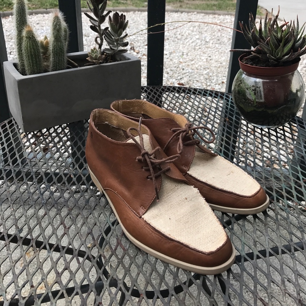 Etienne Aigner Ankle Cut Leather Boots
