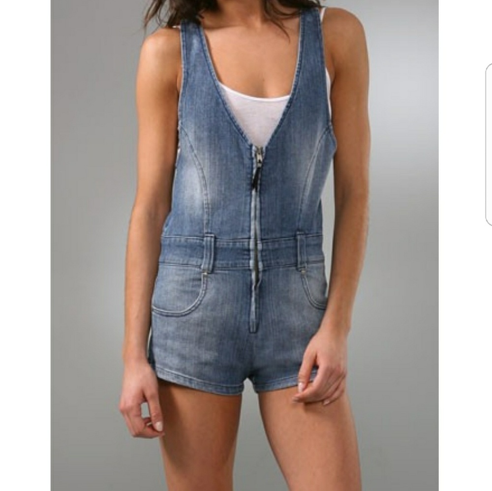 Kettle Black Denim Romper M