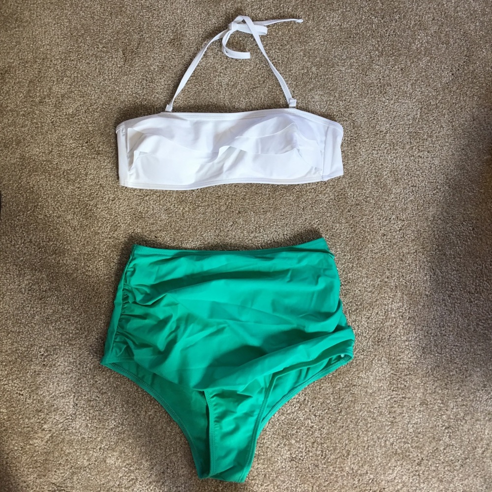 High waisted swim suit