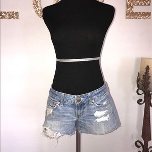 American Eagle Destroyed Midi Shorts
