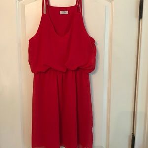 Red flowy dress!