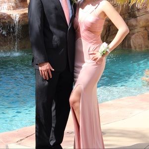 Blush pink prom dress