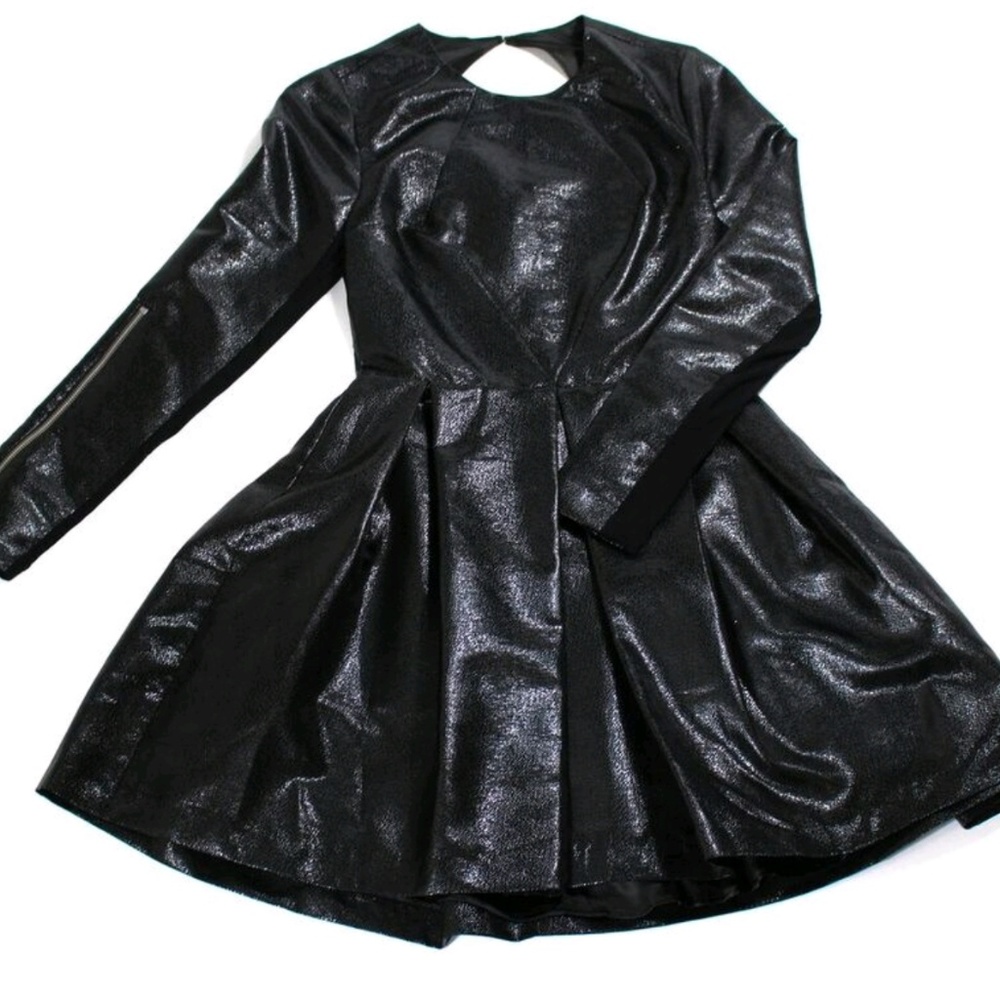 Jet black short dress