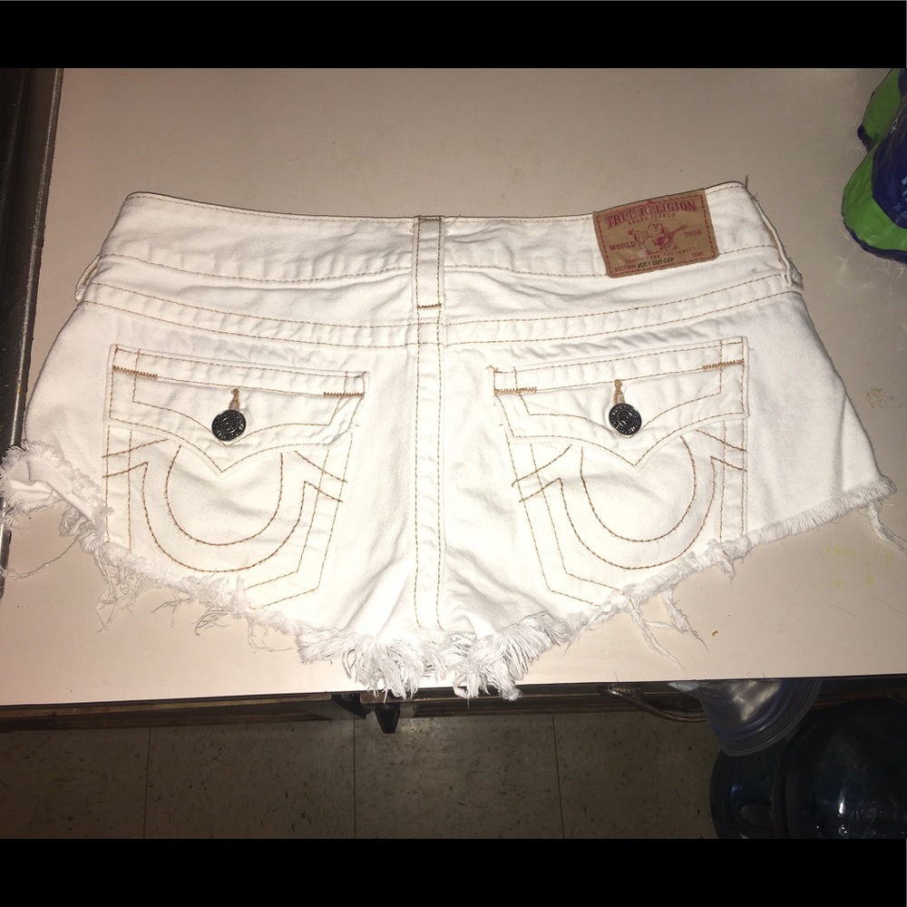 True religion cut off shorts
