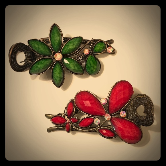 2 Gorgeous Vintage Hair Pins Clips - Picture 2 of 3