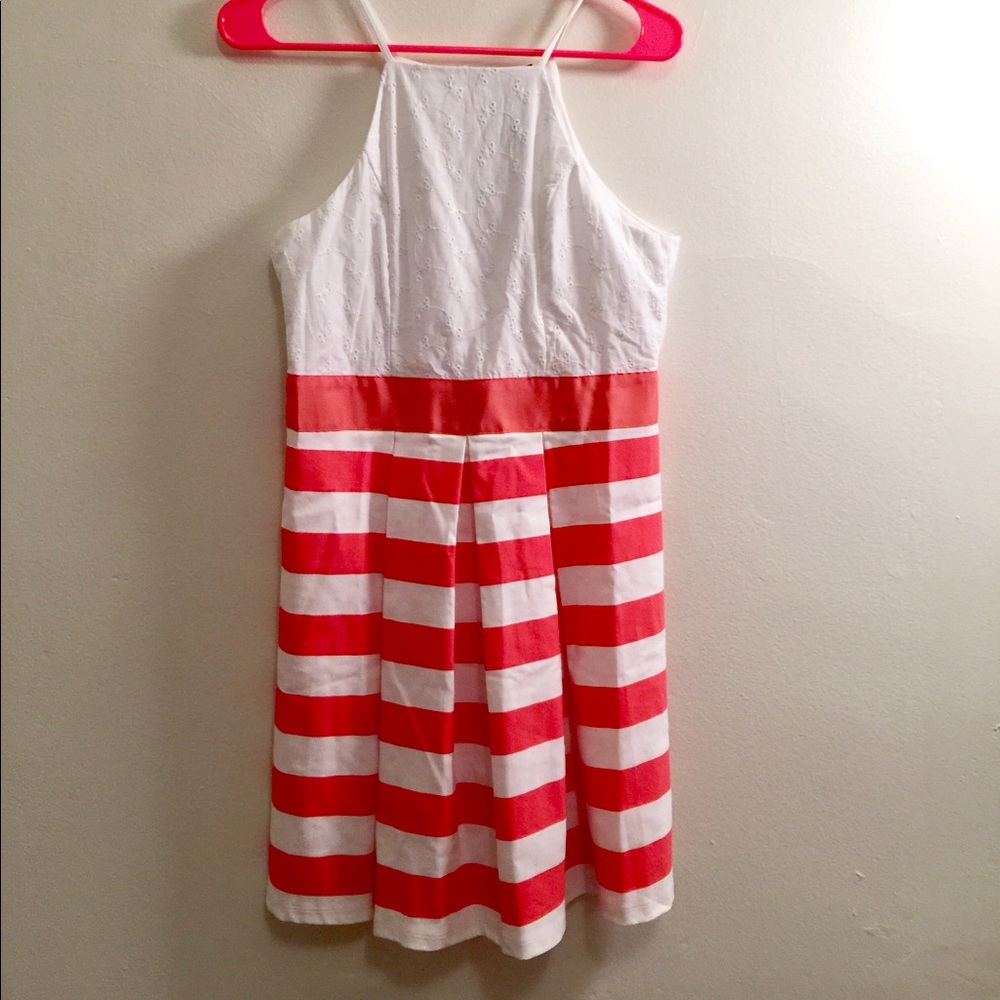 ModCloth vintage striped high neck dress Trixxi