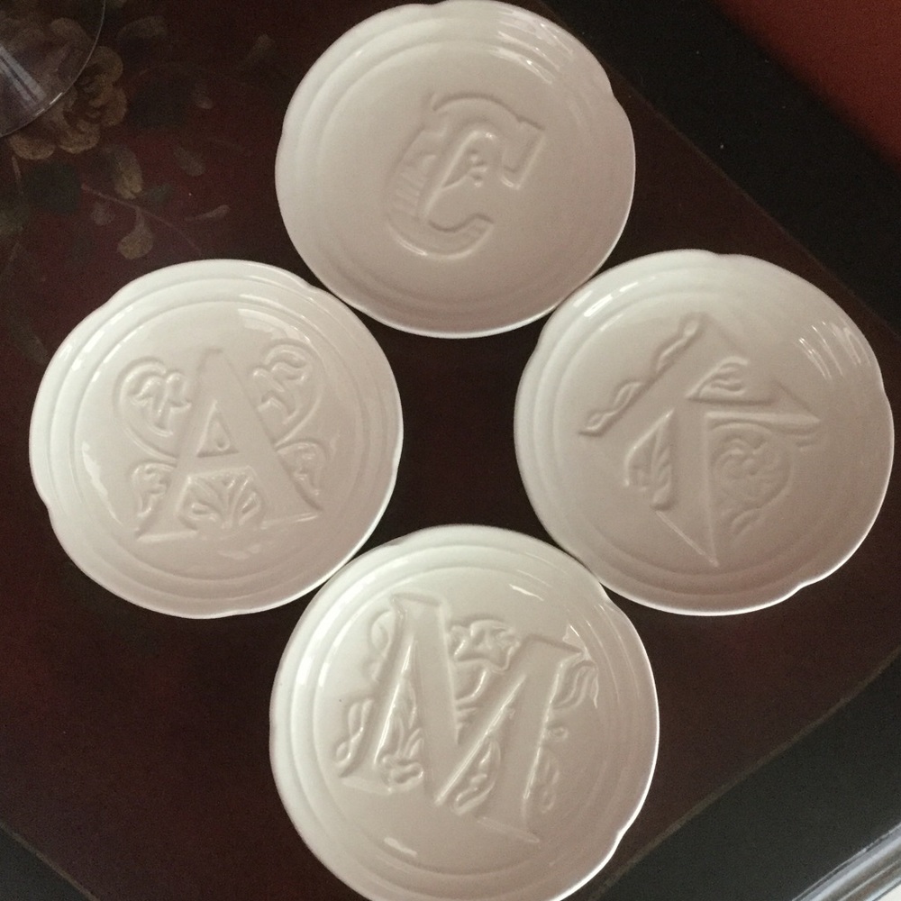 NWOT Monogrammed Trays