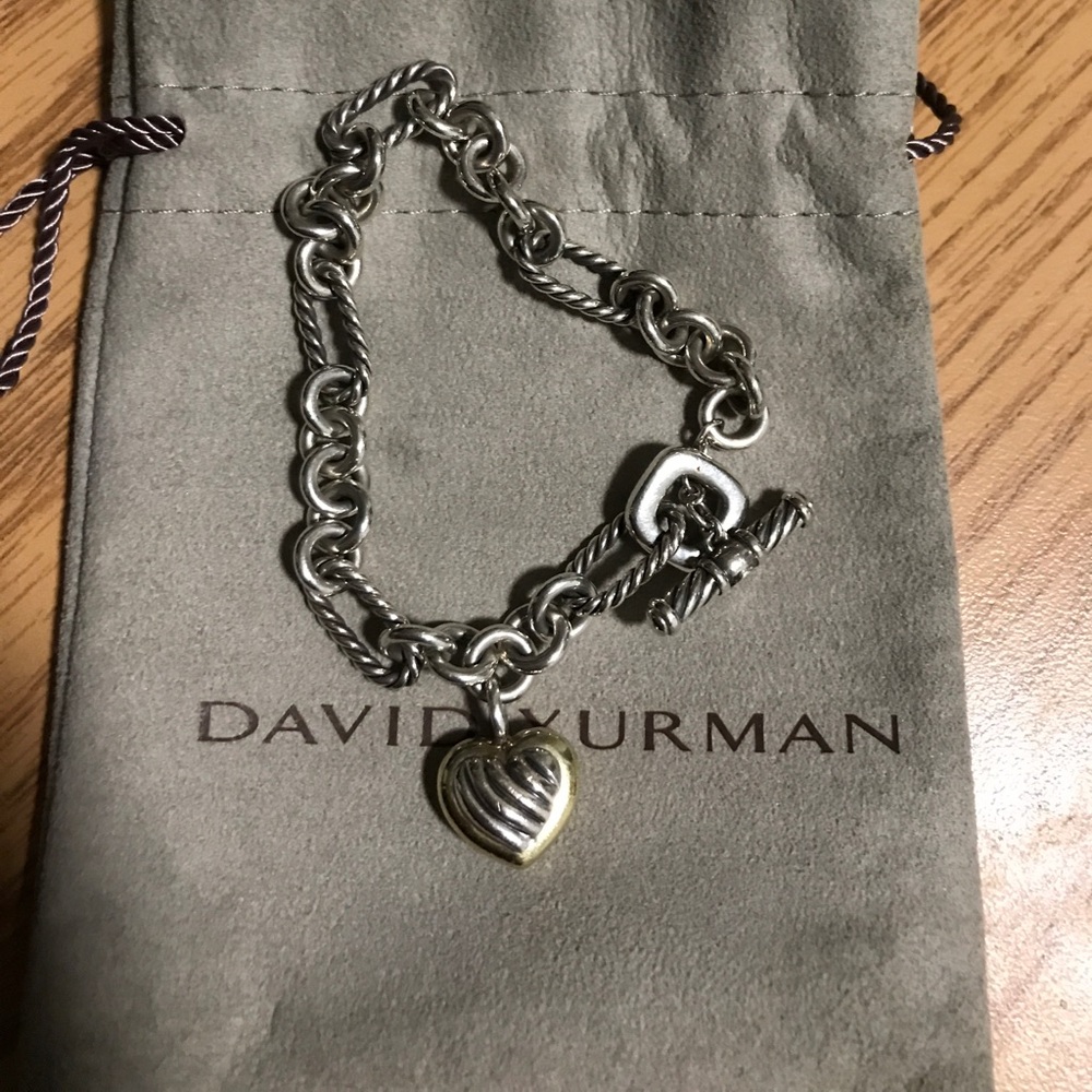 🚫SOLD🚫 David Yurman Heart Charm Bracelet