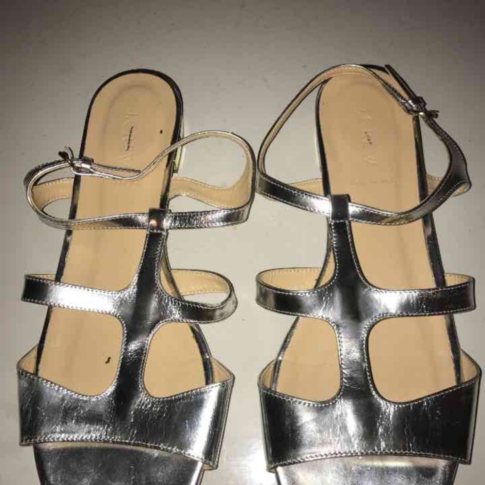 Silver J.Crew sandals