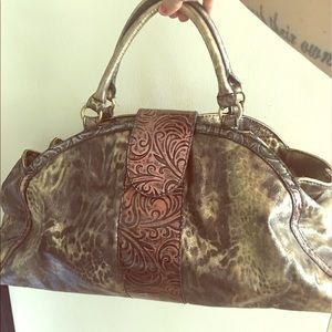 Nicole Lee Metallic Leapord bag