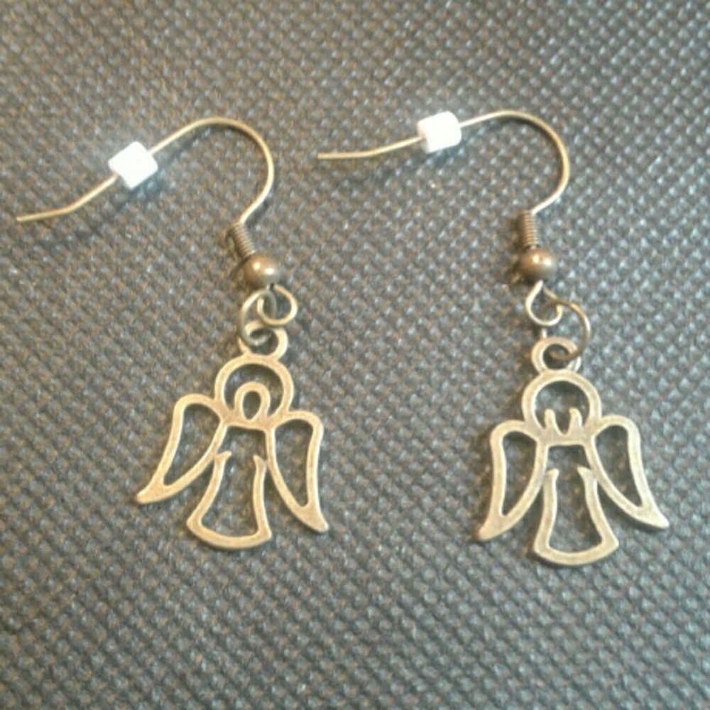 Iron bronze Angel earrings