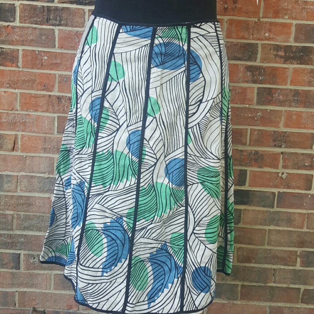 🚨SOLD IN BUNDLE - Linen Blend Piping Skirt