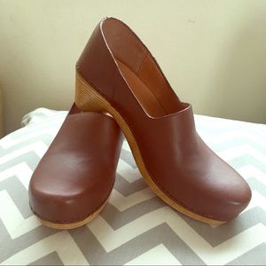 Dansko brown leather clogs size 38