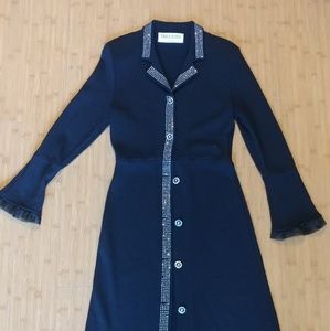 Todd & Olivia black knit dress