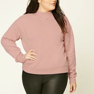 Dusty Rose Round Neckline Sweatshirt