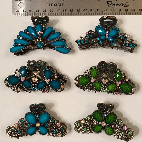 Vintage Jaw Hair Clips - Picture 3 of 3