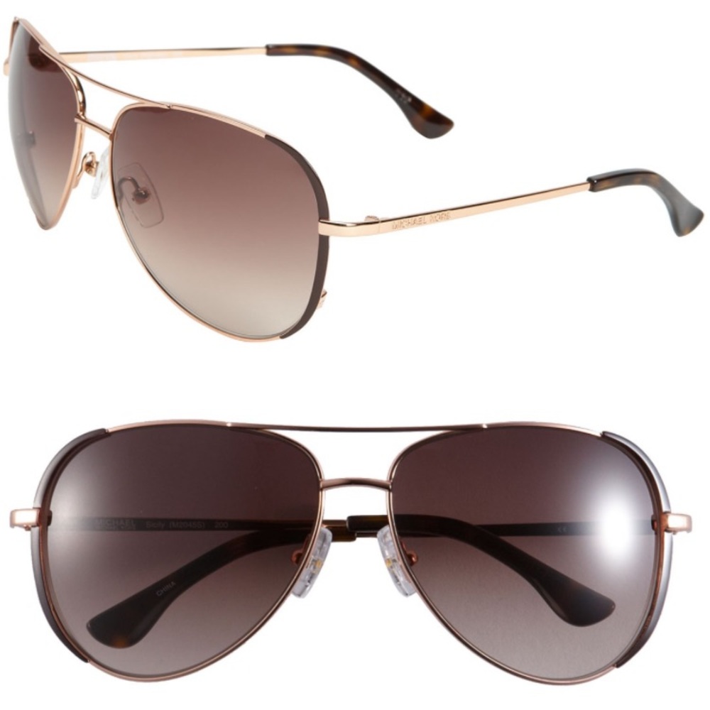 Michael Kors Sicily Aviator Sunglasses