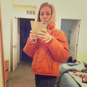 Orange Obermeyer Weather X System Down Jacket