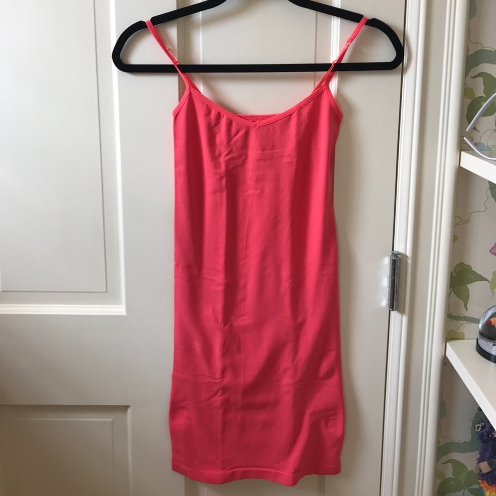 Bright pink cotton Free People slip dress