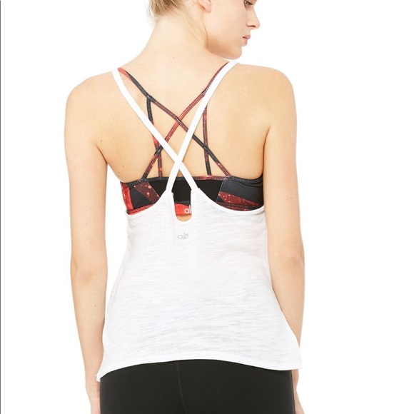 Alo Yoga White Split Tank - Picture 2 of 7