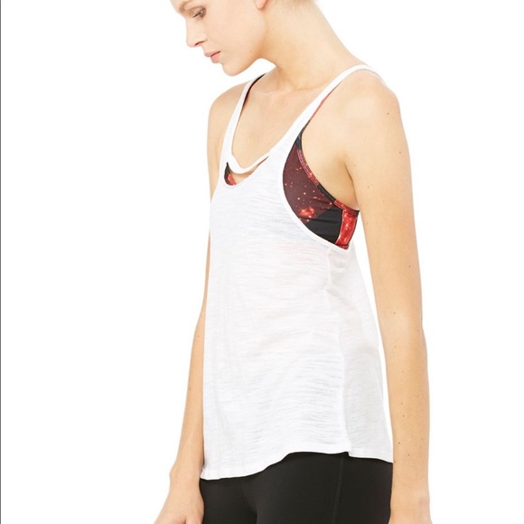 Alo Yoga White Split Tank - Picture 3 of 7