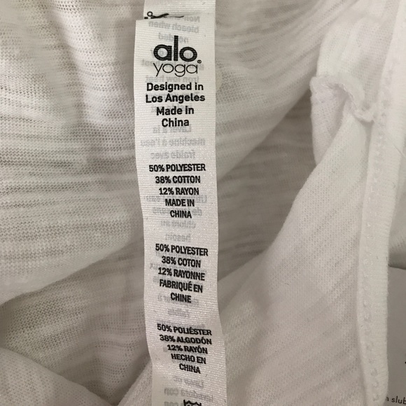 Alo Yoga White Split Tank - Picture 6 of 7