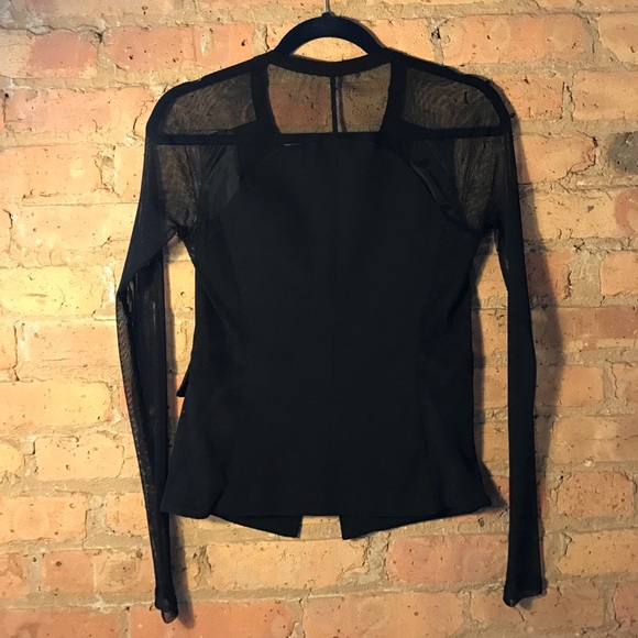 Love Culture Single-Button Fishnet Blazer, Size S - Picture 2 of 4