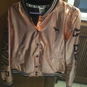 Brand New PINK Rose Gold Fashion Show Bomber