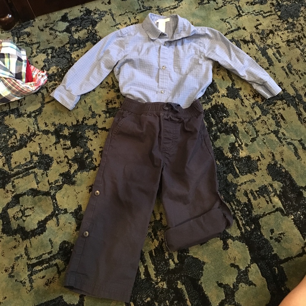 Janie and Jack pants and shirt set