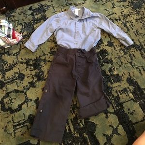 Janie and Jack pants and shirt set