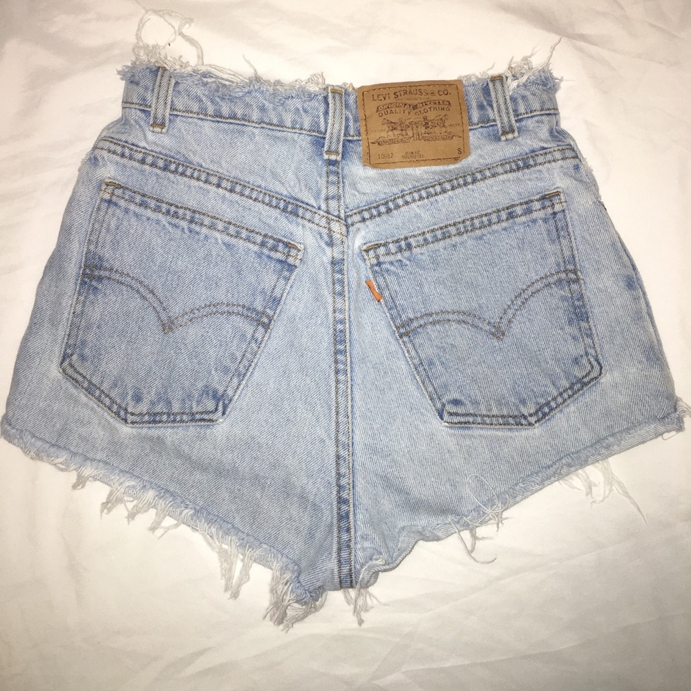 Levi High waisted jean shorts