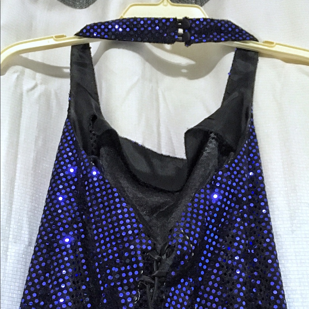 🎉 Dazzling Blue Sequin Party Dress 🎉 - Picture 4 of 6