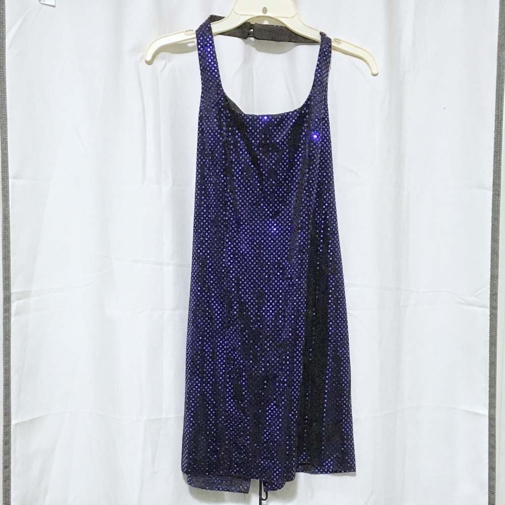 🎉 Dazzling Blue Sequin Party Dress 🎉 - Picture 3 of 6
