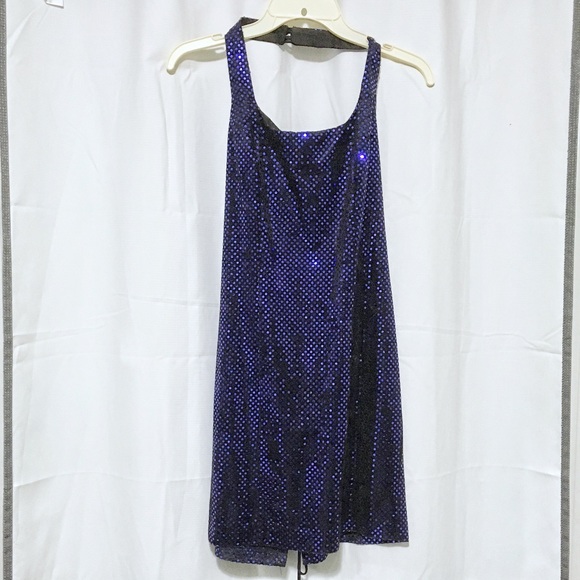 🎉 Dazzling Blue Sequin Party Dress 🎉 - Picture 3 of 6