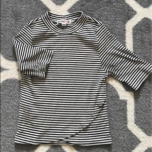 Black/Cream Origami Crop Top