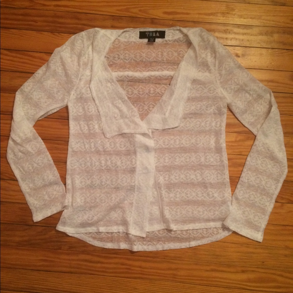 UO white sheer cardigan