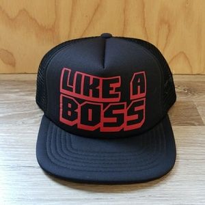 "like a boss" trucker snap back