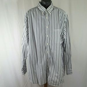 Roundtree & Yorke Blue Striped Long Sleeved 3XT