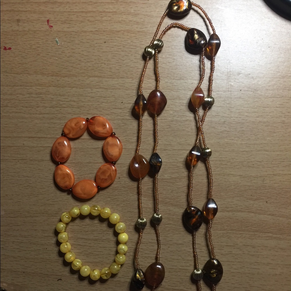 Necklace and bracelets