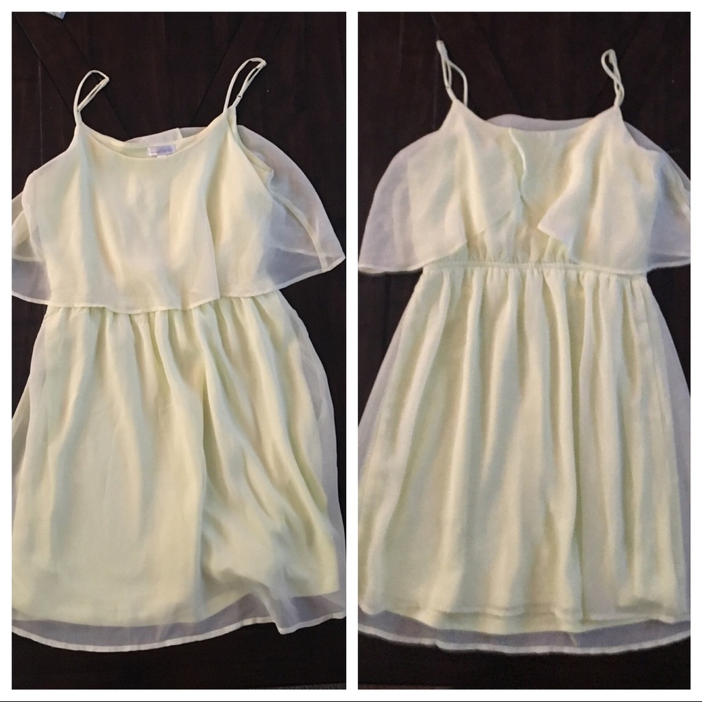 Neon Yellow Ruffle Dress