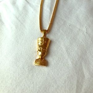 18k Gold Chain, Nefertiti piece