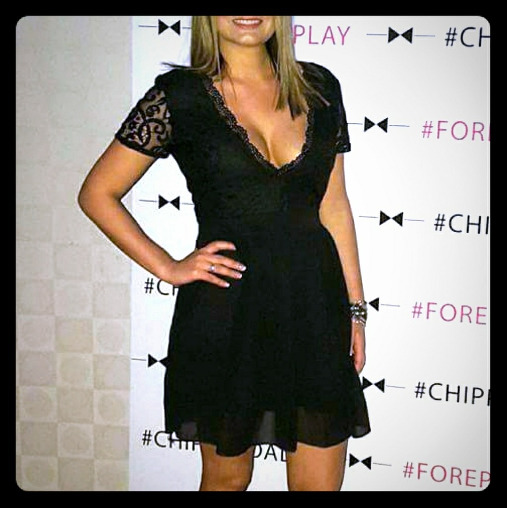 Little black dress with lace
