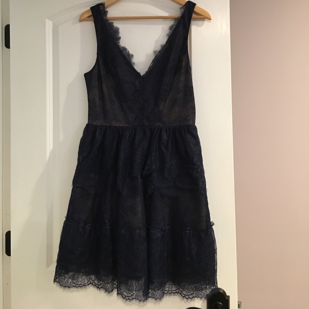 BCBG Navy Blue Lace Dress