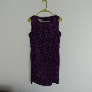 Dressbarn purple cheetah print dress