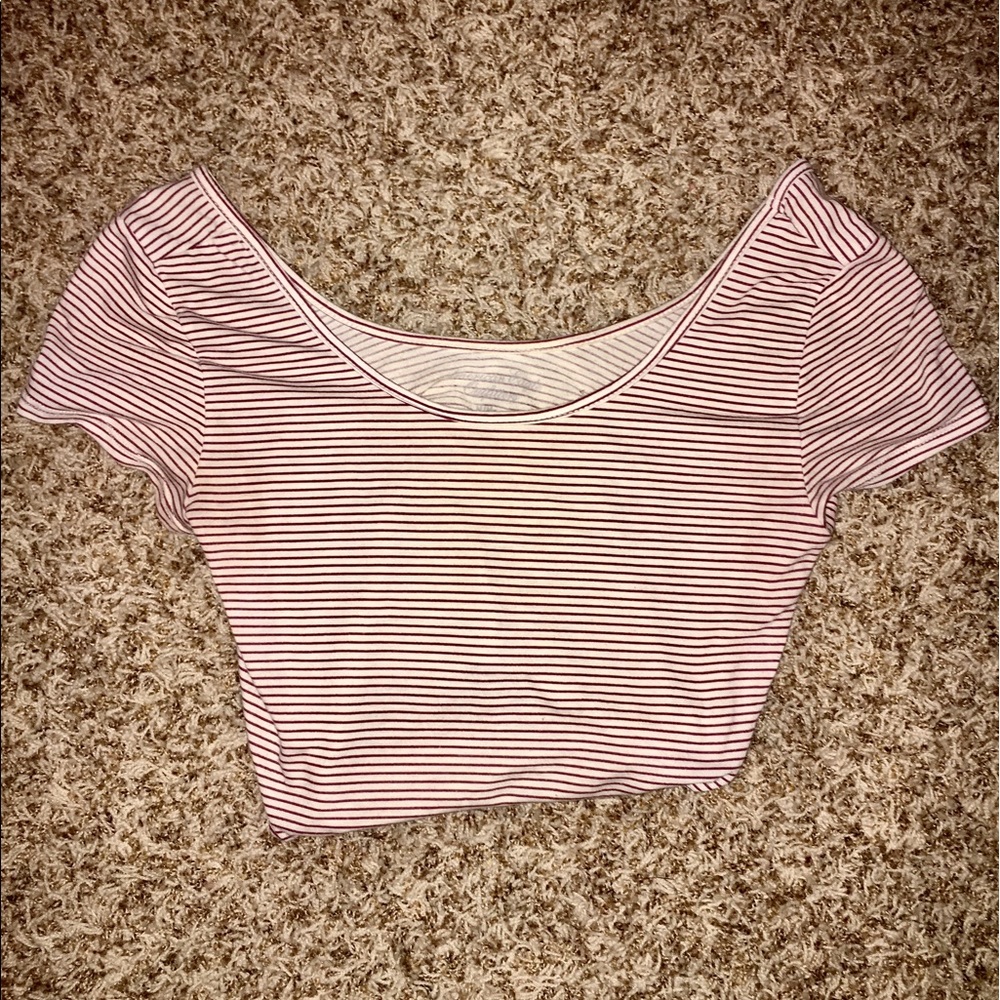 American Eagle Striped Crop Top
